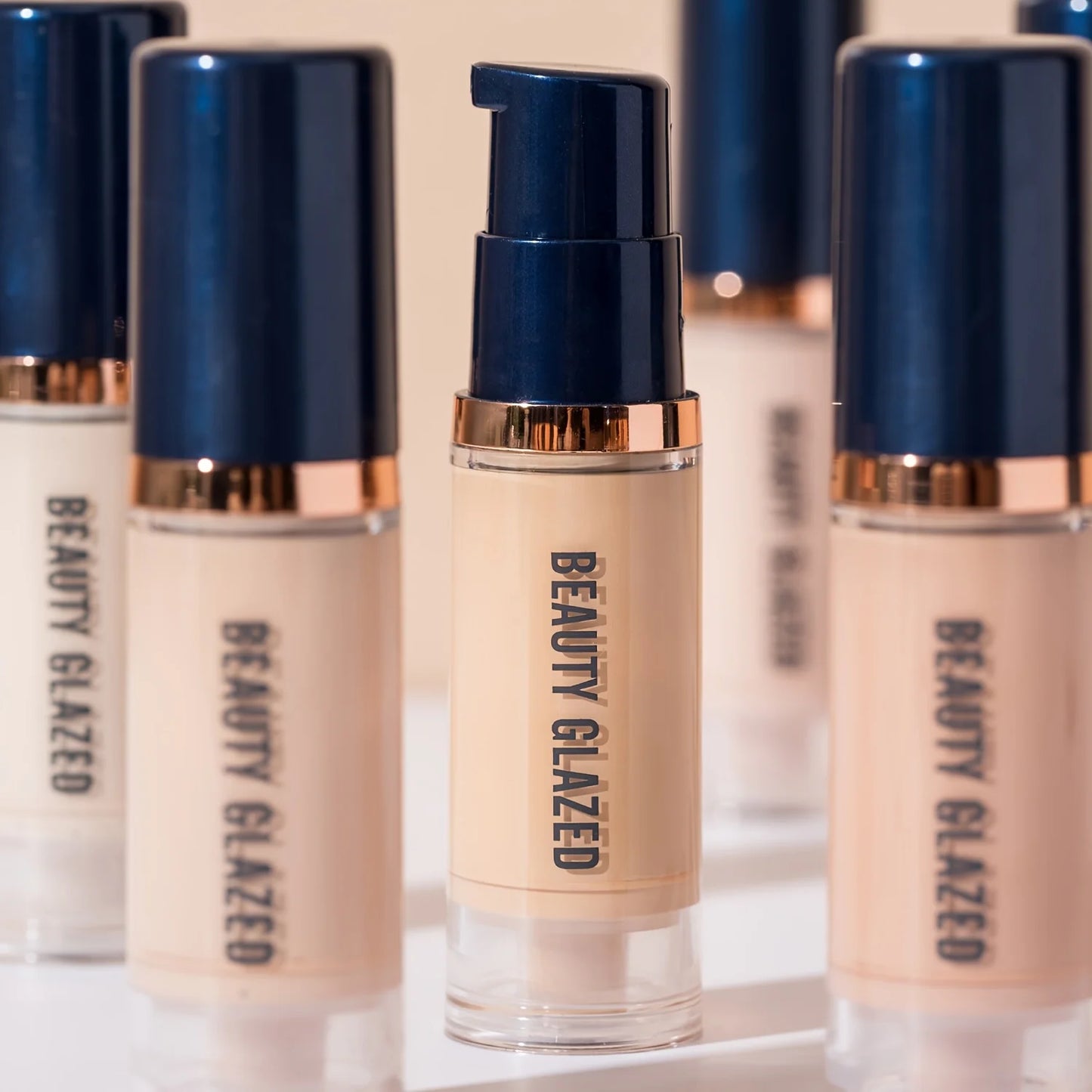 Fond de Teint Liquide Beauty Glazed 6 Couleurs - Couvrance Totale Waterproof Hydratant Effet Naturel Longue Tenue