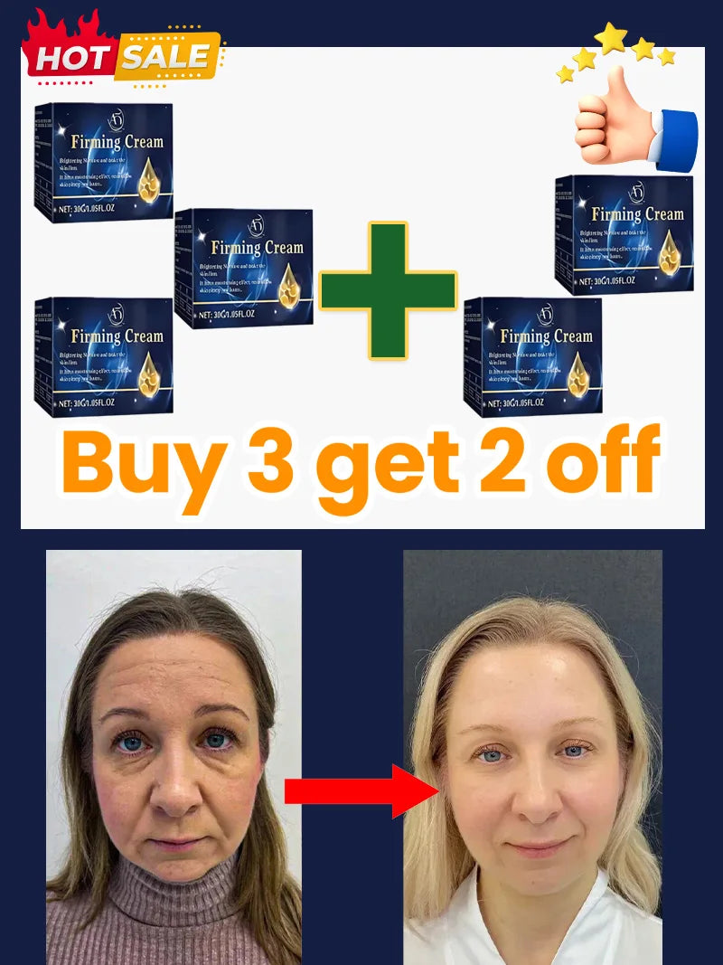 Crème Anti-Rides Instantanée Rajeunissement Revitalisation Pack 3+2 Gratuit - Hydratante Lifting Visage