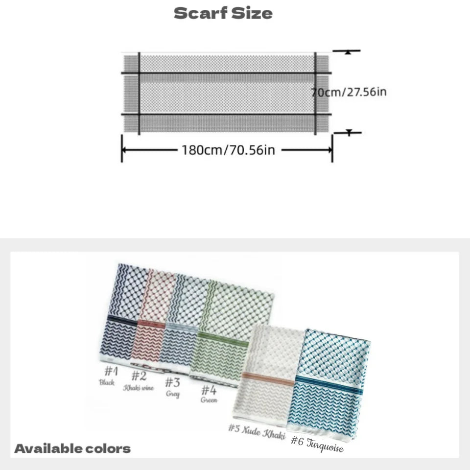 Foulard Hijab Keffieh Mousseline Femme - Écharpe Châle Islamique Musulman Respirant Dubai