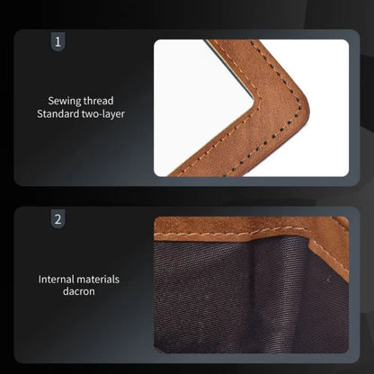 Portefeuille Homme Cuir PU Imperméable - Porte-Carte Compact Pliable Léger pour Voyage et Quotidien