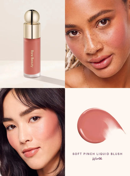 Blush Rare Beauty Soft Pinch Matte Worth - Crème Poudre Rebondi Coussiné Aérien Léger Flush Naturel