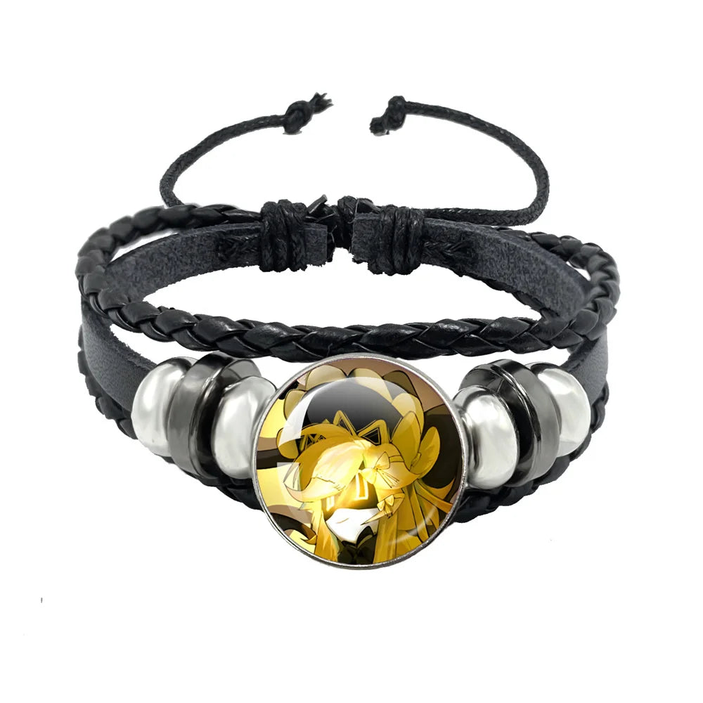 Bracelet Murder Drones Uzi x N – Cabochon Verre Cuir Ajustable Fan Art