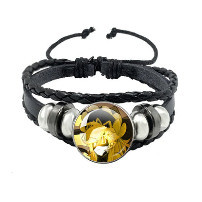Bracelet Murder Drones Uzi x N – Cabochon Verre Cuir Ajustable Fan Art