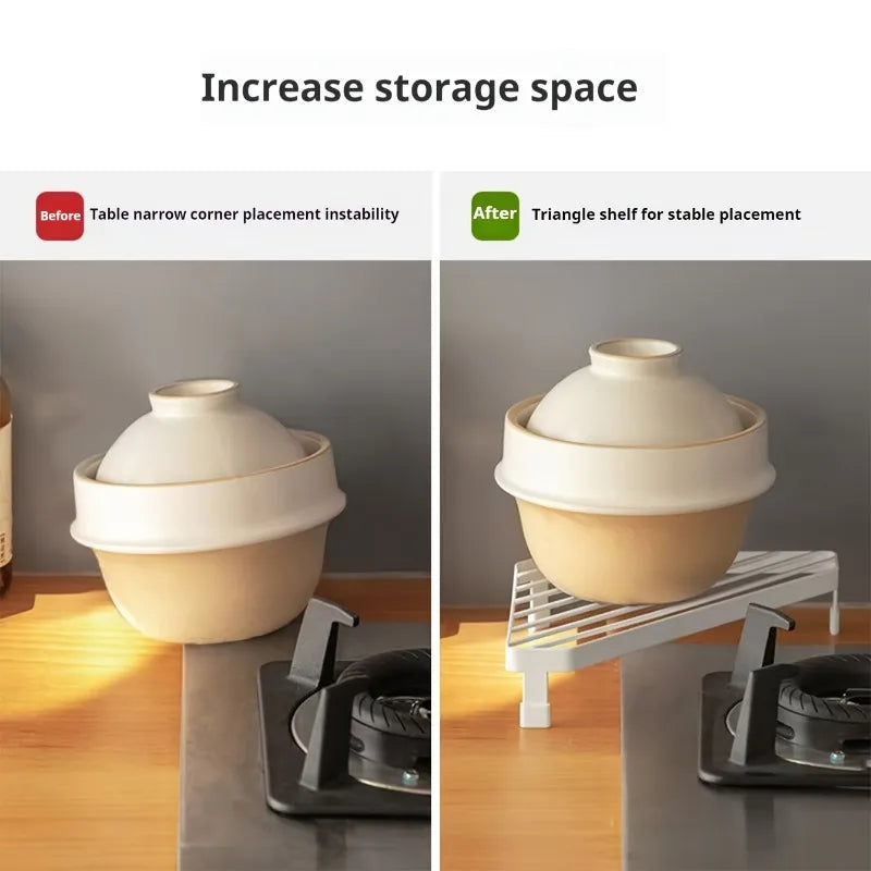 Support Triangulaire en Métal pour Casseroles - Dessous de Plat Thermorésistant pour Coin de Comptoir