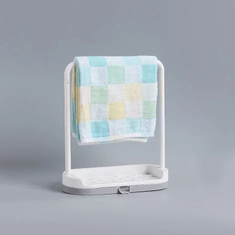 Support de Rangement pour Évier avec Égouttoir - Organisateur pour Torchons, Éponges et Savon