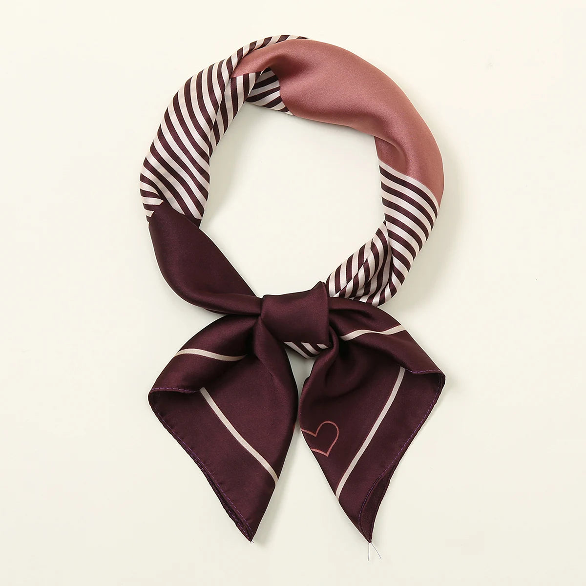Foulard Carré Soie Satin Géométrie Luxe Femme - Hijab Bandana Headband Cadeau