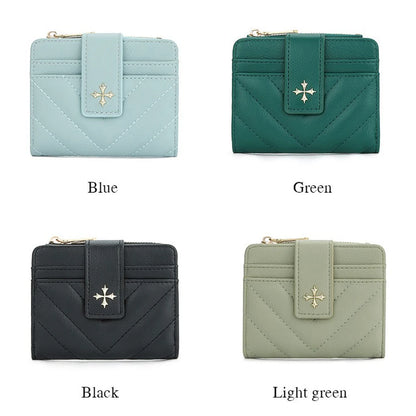 Portefeuille Femme Tri-Fold RFID Blocking - Porte-Cartes Court Motif Floral Baellerry