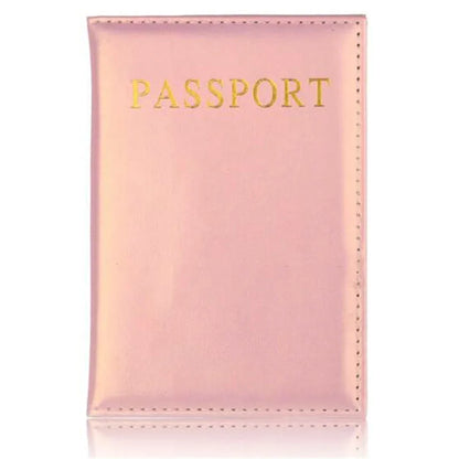 Étui Passeport Femme Cuir PU - Porte-Passeport Voyage Mignon Rose