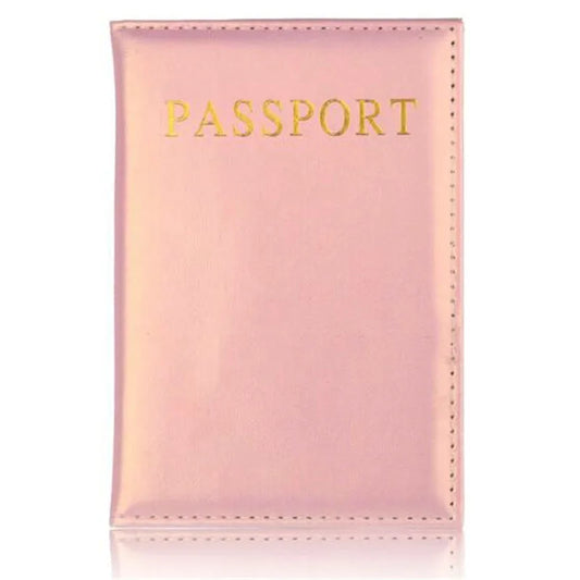 Étui Passeport Femme Cuir PU - Porte-Passeport Voyage Mignon Rose