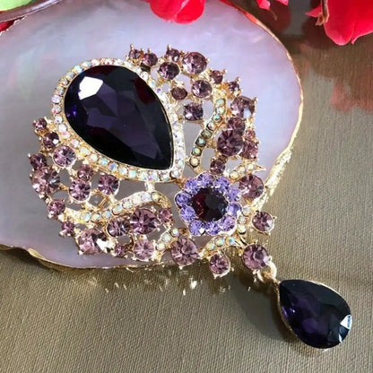 Broche Baroque Fleur Luxe - Pin's Élégant Mariage Soirée Cadeau
