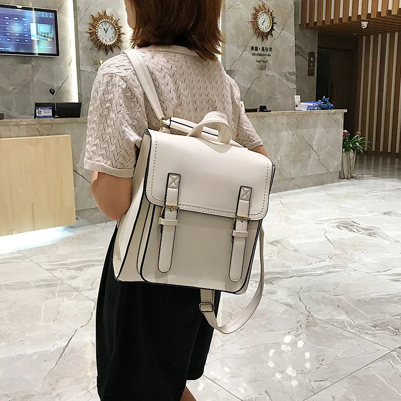 Sac à Dos Femme Cuir PU Vintage 2025 - Backpack Fashion École Loisirs Grande Capacité