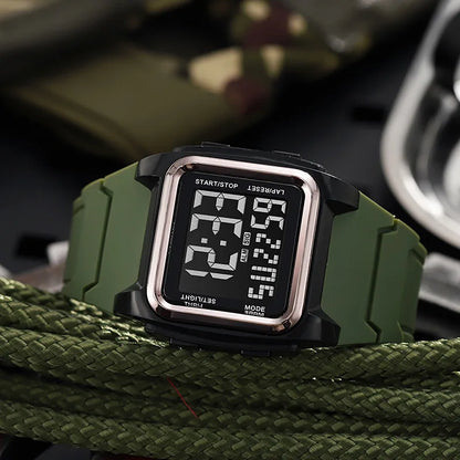 Montre Sport Numérique YIKAZE - Étanche LED Multifonction Homme
