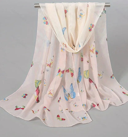 Foulard Soie Mousseline Luxe Femme - Écharpe Tête Plage Bandana Hijab Été