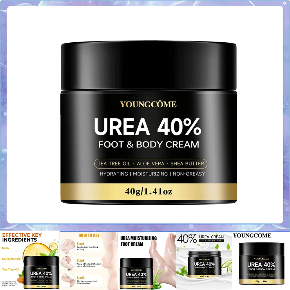 Crème Urée 40% Pieds 40g - Talons Fissurés Genoux Mains Hydratante Réparatrice Exfoliante Peau Sèche