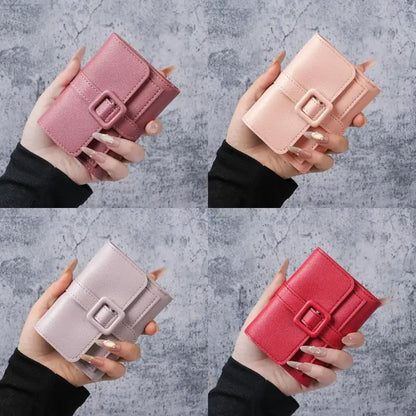Portefeuille Femme Compact Cuir PU - Porte-Monnaie avec Porte-Cartes Étudiant
