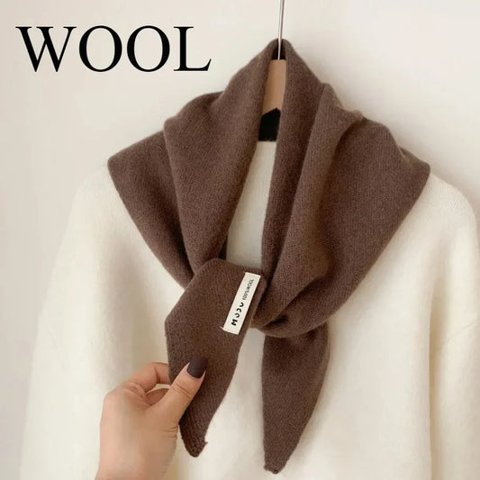 Triangular Knitted Wool Scarf - Warm Multifunctional Scarf for Women