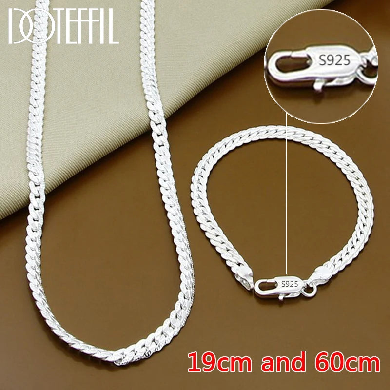 Collier Chaîne Argent Sterling 925 6mm - Bijou Femme Homme 16-24 Pouces