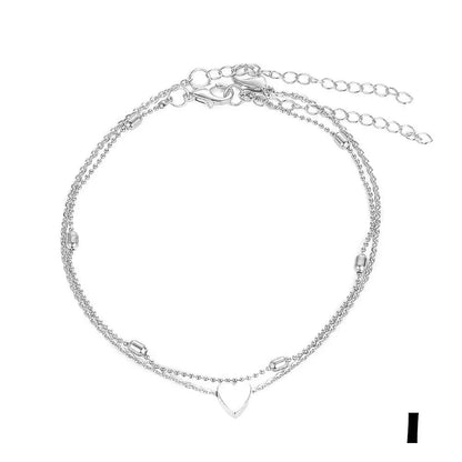 Chaîne de Cheville Bohème Perles Étoiles Pompons – Bracelet Pied Vintage Femme