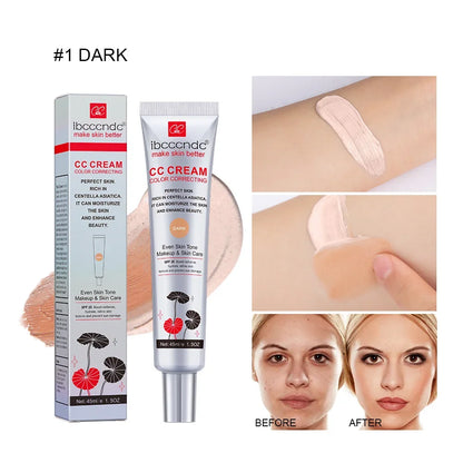 CC Cream Visage Erborian Light - Fond de Teint Correcteur Couvrance Totale Hydratant Base Maquillage Femme