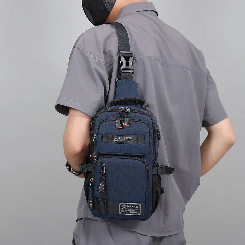 Sac Poitrine Multifonction en Nylon – Sport, Randonnée & Cyclisme