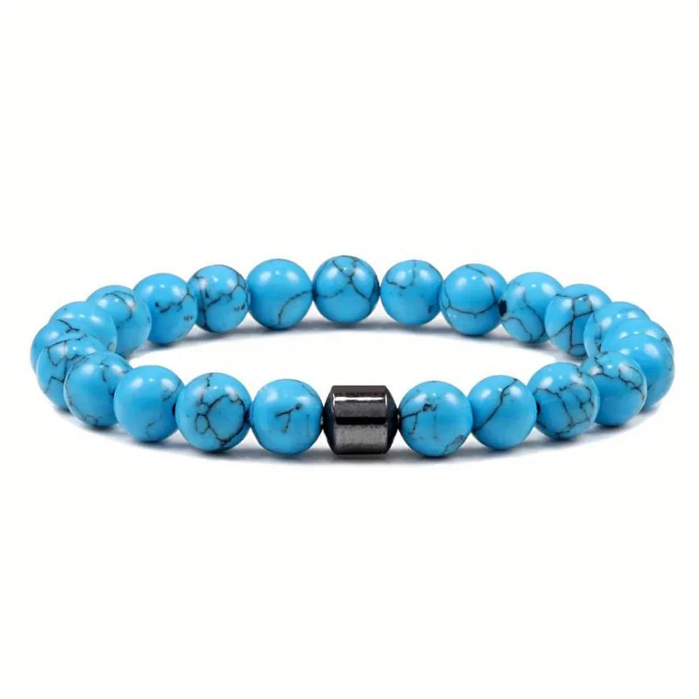 Bracelet Perles de Pierre Naturelle – Énergie & Style Unisexe