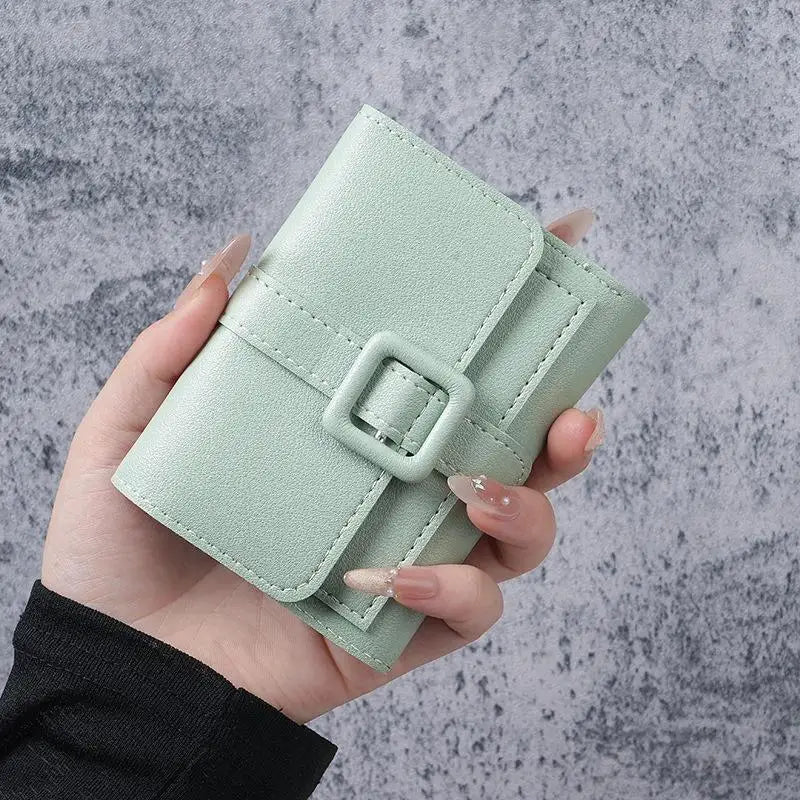 Portefeuille Femme Compact Cuir PU - Porte-Monnaie avec Porte-Cartes Étudiant