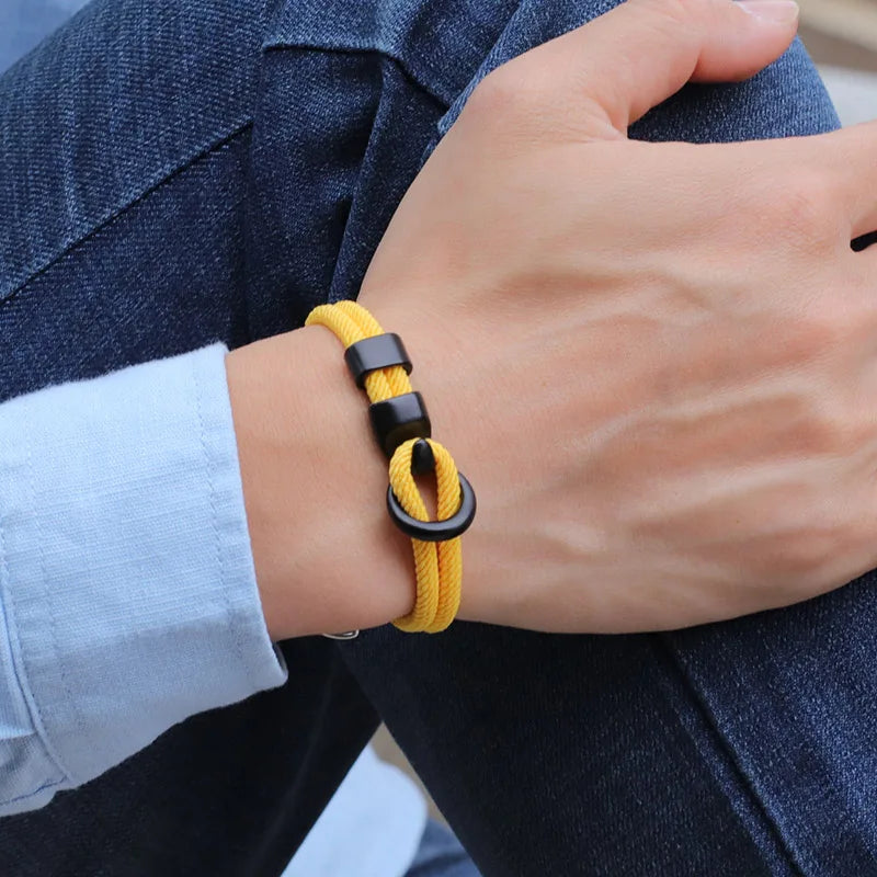 Bracelet Nautique en Corde Tressée pour Homme - Style Milan