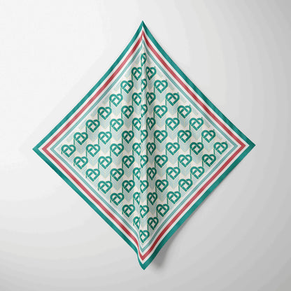 Foulard Carré Mousseline 70x70cm Femme - Écharpe Soie Imprimé Tête Cheveux Kerchief Mode