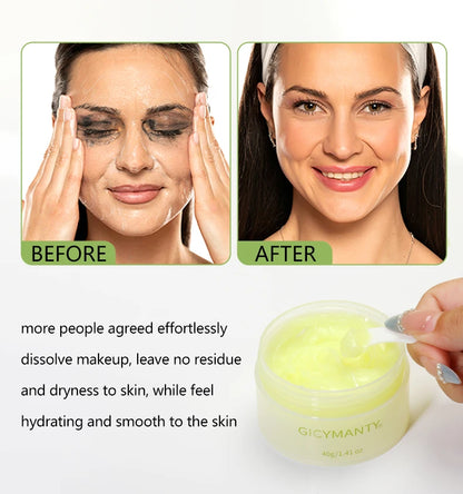 Baume Démaquillant Rafraîchissant Non-Gras - Maquillage Léger Intense Hydratant Nettoyant Visage Beauté