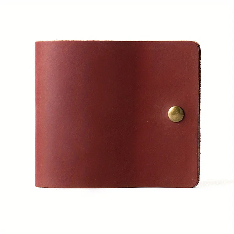 Portefeuille Cuir Minimaliste Bifold - Porte-Carte Rétro Homme Femme