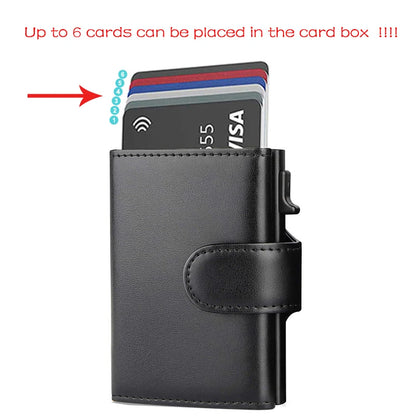Portefeuille Homme RFID Cuir Microfibre - Porte-Cartes Trifold Slim