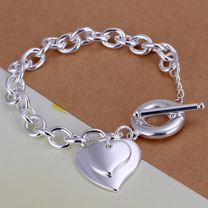 Bracelet Argent Sterling 925 Chaîne Carrée Solide - Bijou Femme Homme Unisexe Cadeau Mariage Soirée