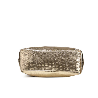 Sac à Main Femme Crocodile PU Cuir - Grand Sac Épaule Tote Bag Élégant