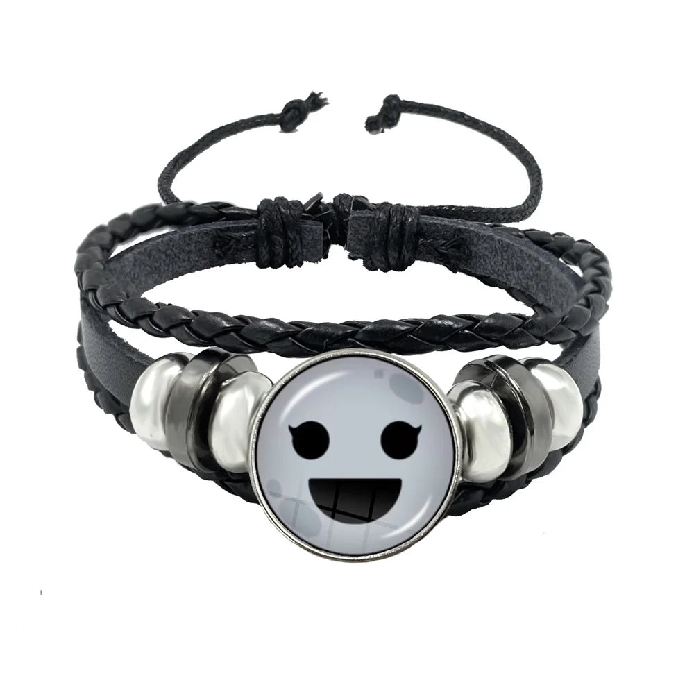 Bracelet Sprunki Incredibox Personnage Anime – Cuir Multicouche Tressé Fait Main