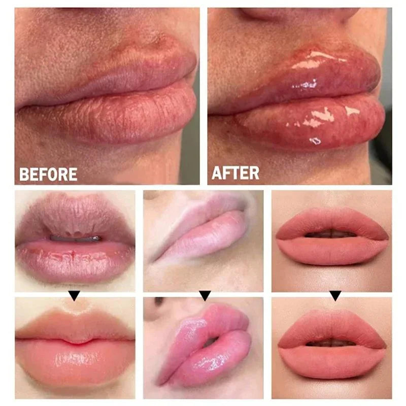 Baume Lèvres Repulpant Rapide - Hydratant Adoucissant Gloss Huile Non-Collant Masque Soin Quotidien Beauté