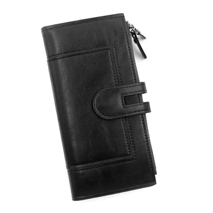 Portefeuille Long en Cuir PU pour Femme - Organisateur Anti-Vol