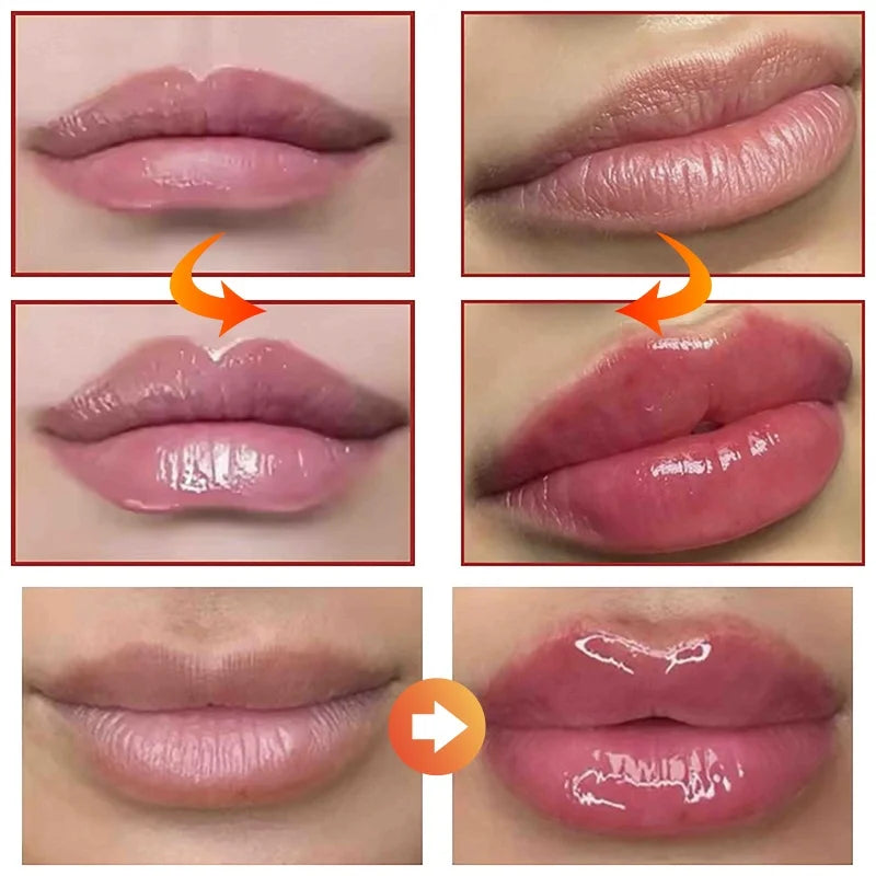 Baume Lèvres Repulpant Rapide - Hydratant Adoucissant Gloss Huile Non-Collant Masque Soin Quotidien Beauté