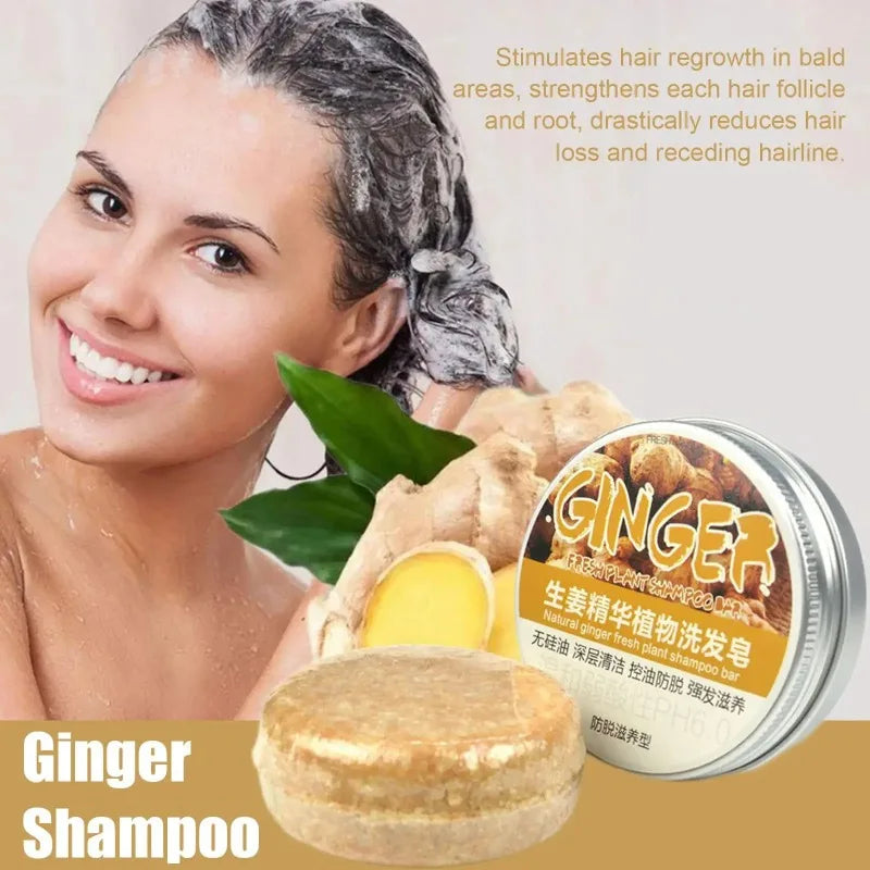 Savon Shampooing Gingembre Lavande & Polygonum - Saponifié à Froid Cheveux Soyeux