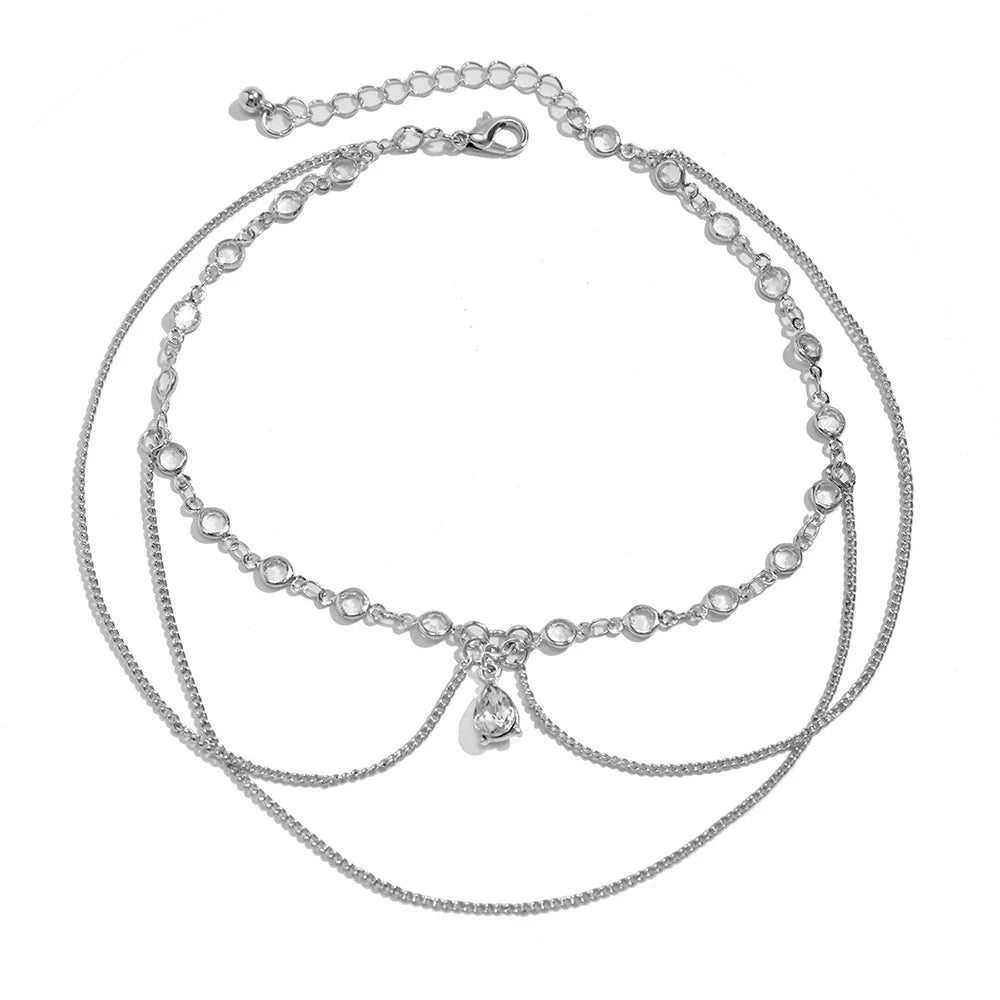 Bracelet de Bras Cristaux Ajustable Doré – Bangle Bras Plage Hip-Hop