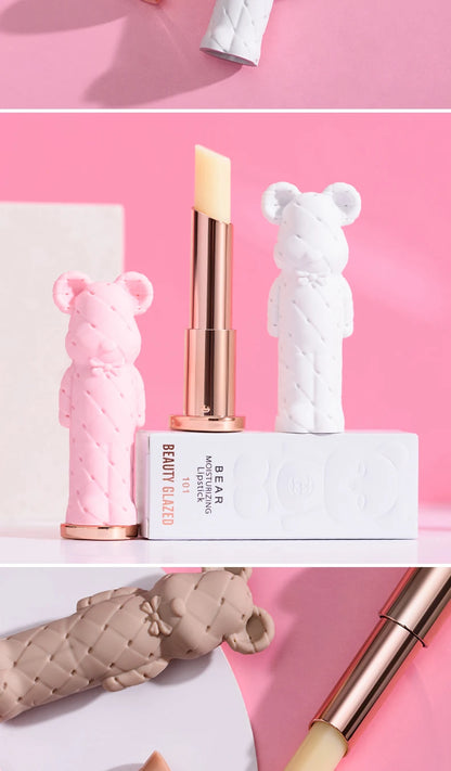 Rouge à Lèvres Hydratant Beauty Glazed Bear - Baume Coloré Nourrissant Effet Aqueux Longue Tenue