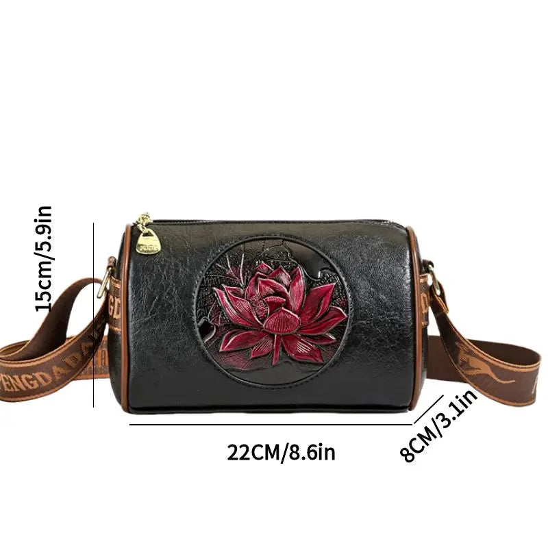 Sac à Main Femme Cuir Souple - Sac Bandoulière Crossbody Imprimé Fashion 2024