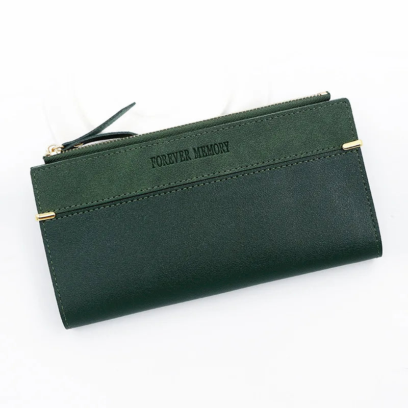 Portefeuille Femme Long Cuir PU Perles - Porte-Monnaie Carte Clutch Mini Fermoir Rouge