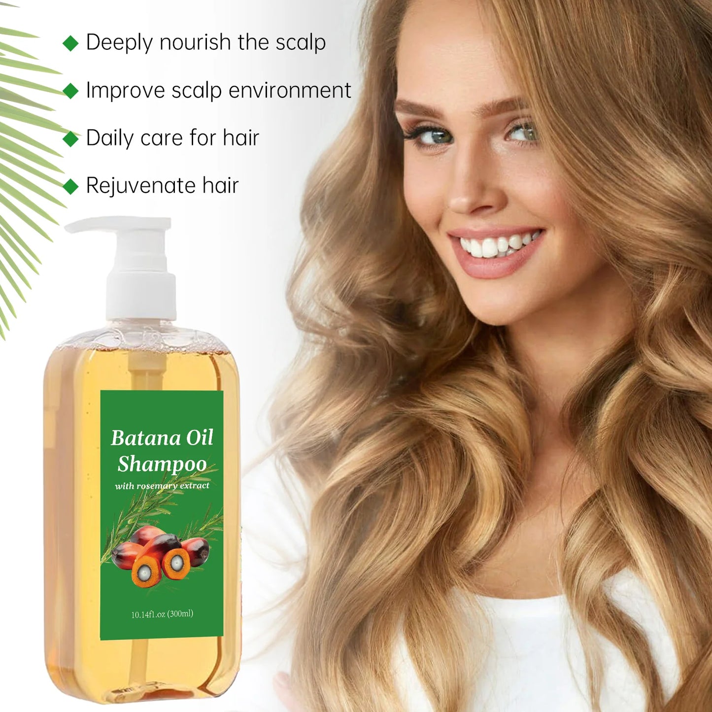 Shampooing Croissance Batana Oil & Romarin 300ml - Anti-Frisottis Anti-Casse