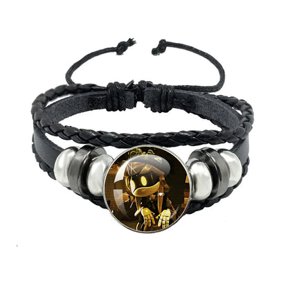 Bracelet Murder Drones Uzi x N – Cabochon Verre Cuir Ajustable Fan Art