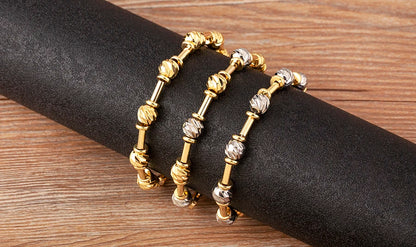 Bracelet Perles CZ Fait Main Ajustable – Chaîne Cuivre Polyvalent Femme