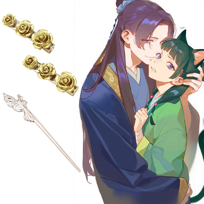 Accessoires Anime Apothecary Diaries Maomao – Pendentif Badge Épingle Choker Cosplay