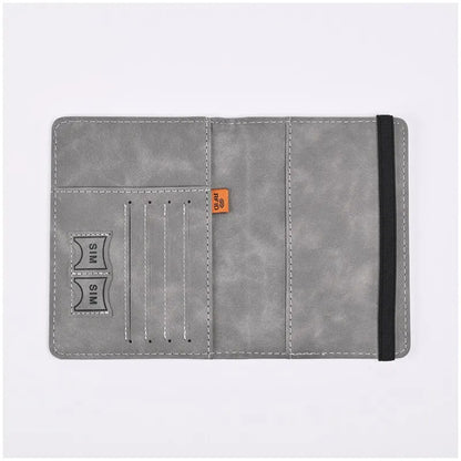 Portefeuille Homme Cuir PU Passeport Voyage - Porte-Cartes Business Accessoires Voyage