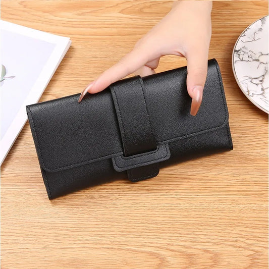 Portefeuille Long Femme Cuir PU Grande Capacité - Porte-Cartes Multi-Positions Fashion