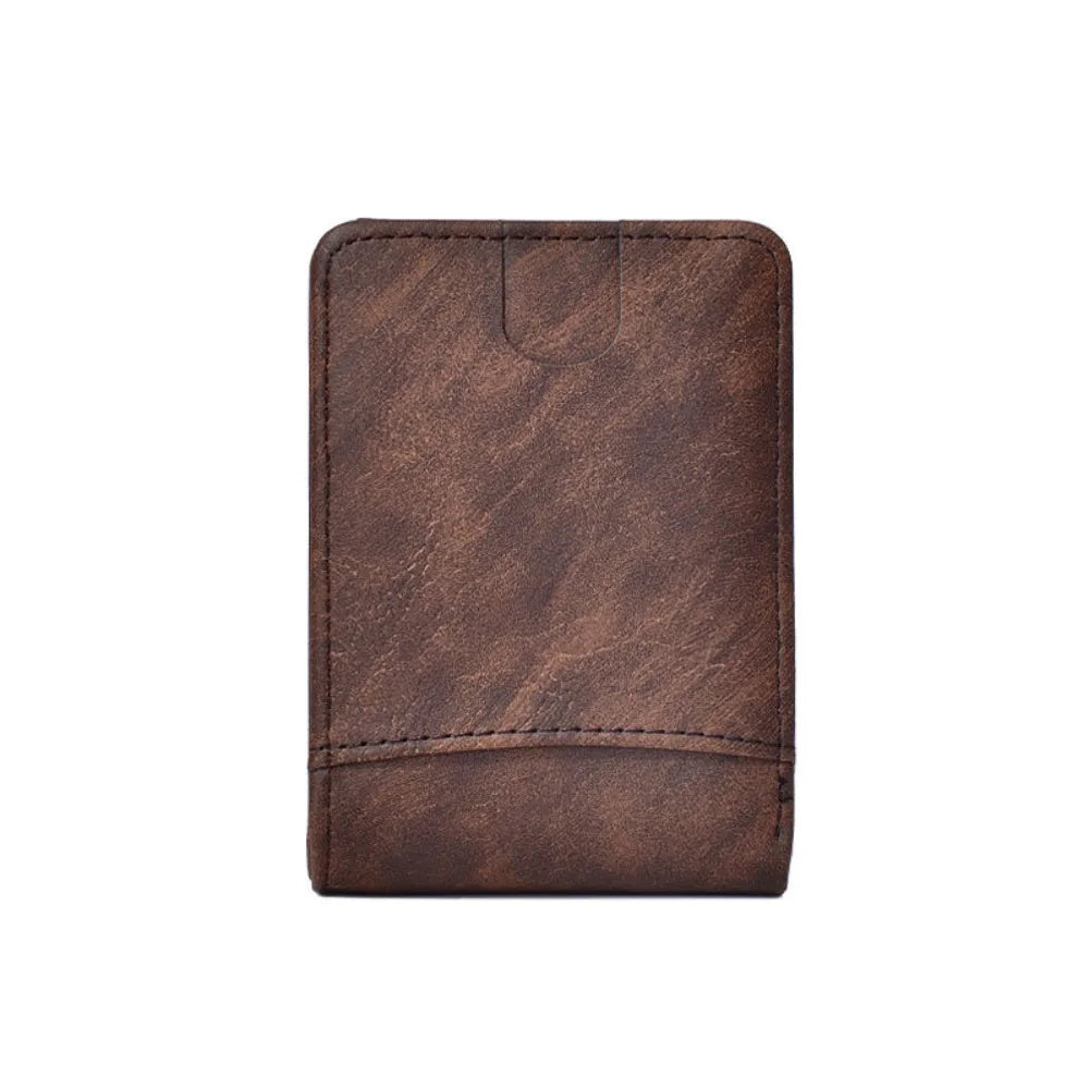 Portefeuille Homme Cuir PU Imperméable - Porte-Carte Compact Pliable Léger pour Voyage et Quotidien