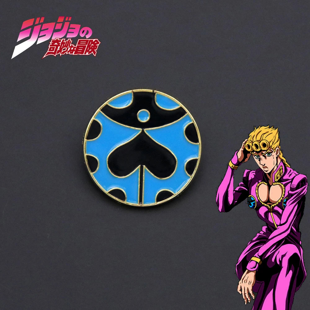 Pin's Émaillé Coccinelle Bleue JoJo's Bizarre Adventure Giorno Giovanna – Badge Broche Anime Fans